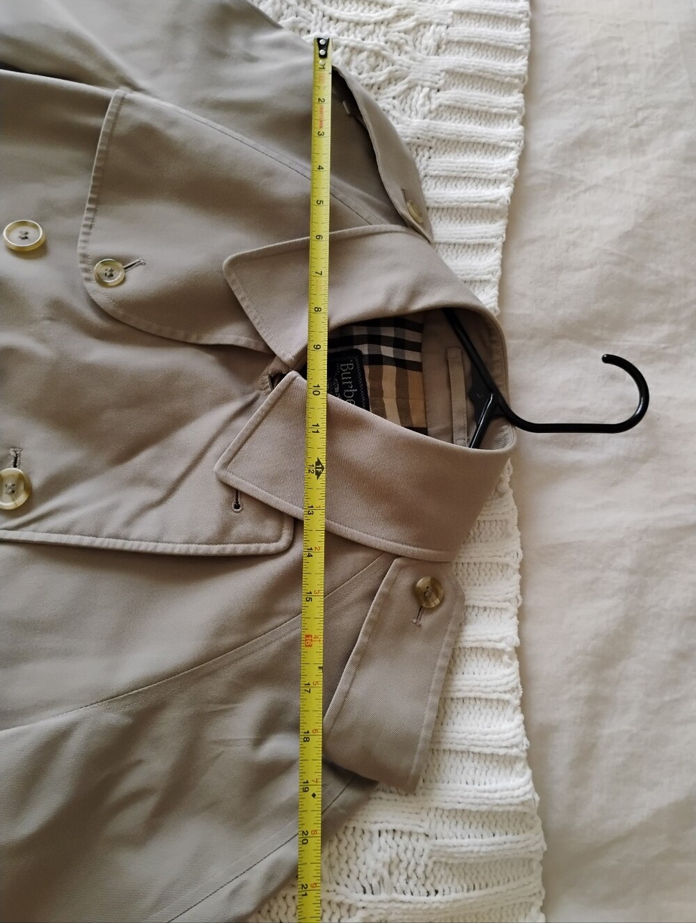 Vintage Burberry Trench Coat, With Nova Check Lining - Picture 9 of 12